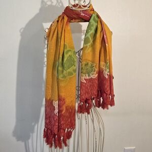NWT Bali Casuals Turtle Scarf / Wrap / Cover Up